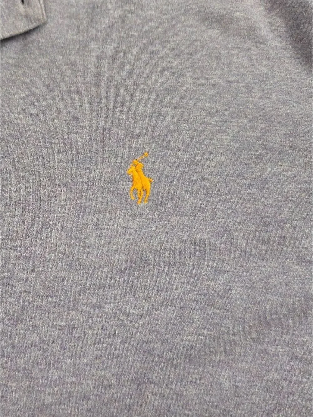 Polo Ralph Lauren Medium Purple Heather 100% Cotton Polo Shirt Orange Logo
